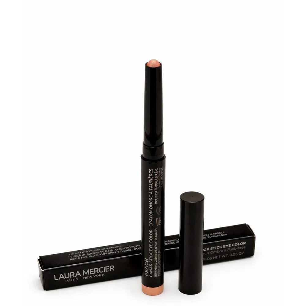 Lot‎ of 2-Laura Mercier PEACH Caviar Eyeshadow Stick Eye Color Full Size